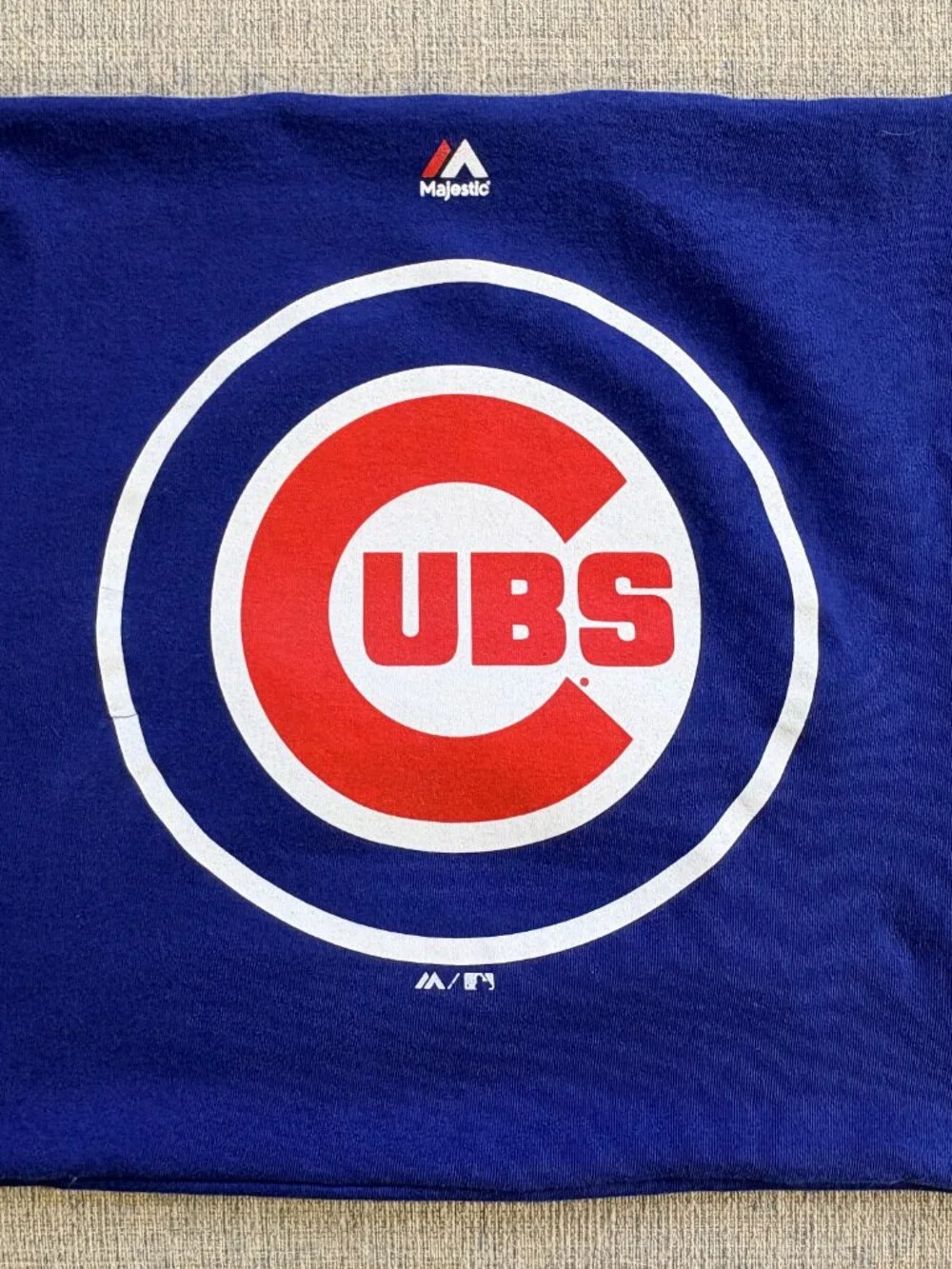 Chicago Cubs MLB baseball handmade retro upcycled t-shirt 16x16 pillow cover